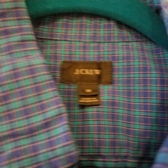 J CREW Men's Blue Plaid Button Dress Shirt - Picture 3 of 3